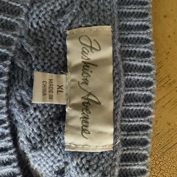 𝅺FASHION Avenue two tone blue sweater Xl new with tags - Picture 3 of 4